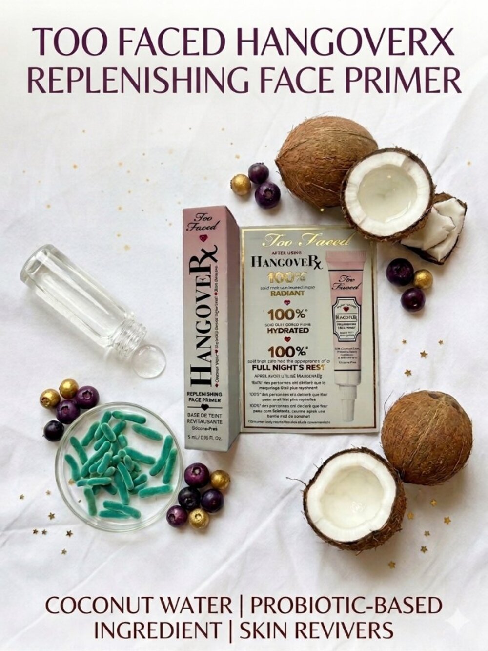 Too Faced Hangover Face Primer 5ml 0.16oz New